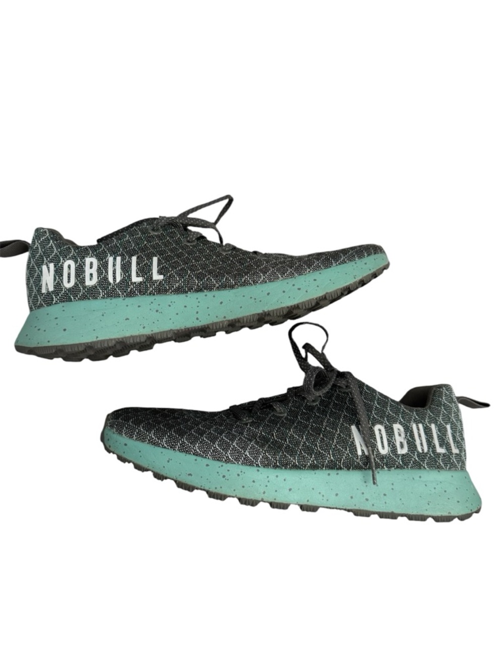 NOBULL Project Matryx Trail Runner Grey & Teal Athletic Sneakers Sz M 8/W 9.5